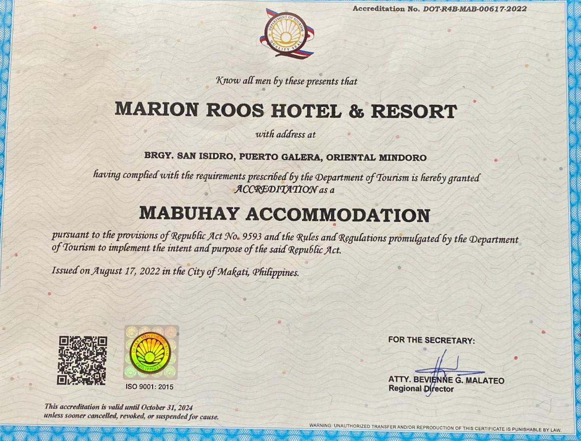 Marion Roos Hotel Puerto Galera Kültér fotó